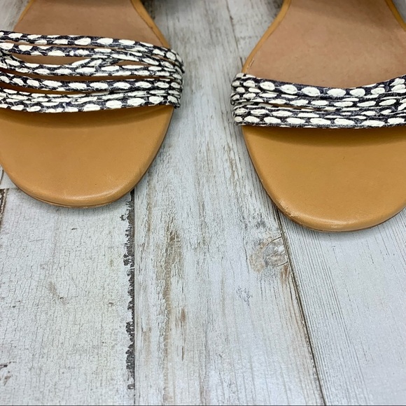 Madewell Tan Sandal with Braided Black and White Straps - Picture 4 of 11